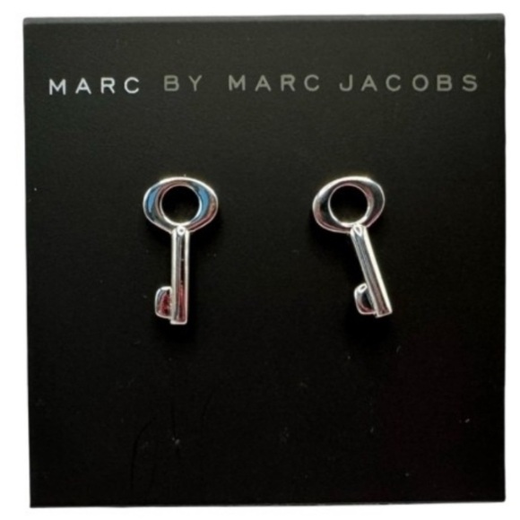 Marc by Marc Jacob’s Lost and Found Key Silver Tone Earrings - Picture 1 of 6
